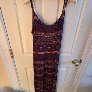 Forever 21 Purple Floral Print Boho Top